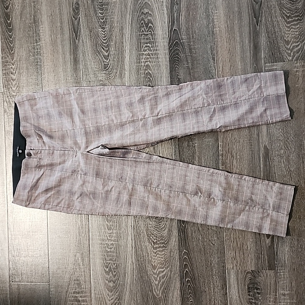 🦇 Violets & Roses Slim Straight Plaid Pants 🦇